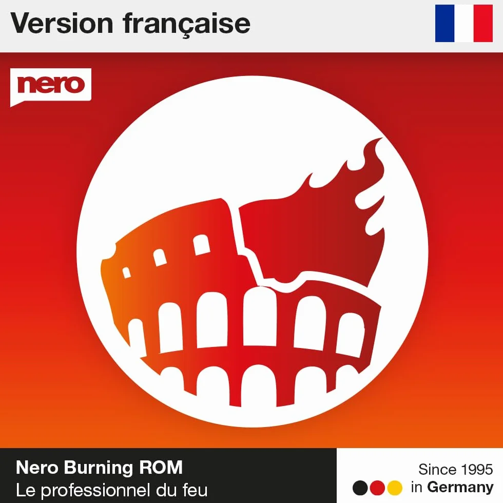Nero Burning ROM 2026 Logiciel de Gravure CD DVD Blu-ray Ripper Copier Sauvegarder Licence à Vie 1 PC Windows 11/10/8/7