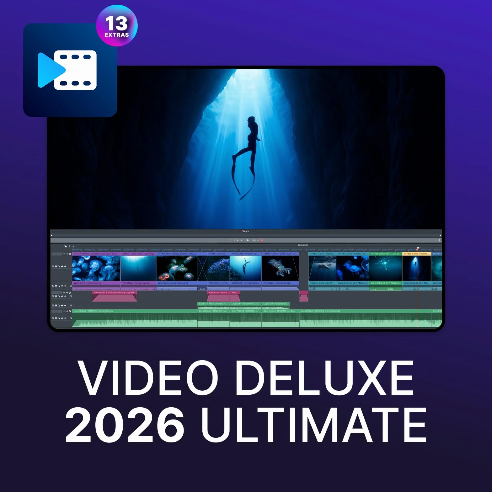 MAGIX Video deluxe 2026 Ultimate: Logiciel de montage vidéo pour Windows 10/11 PC | 1 licence 2 appareils