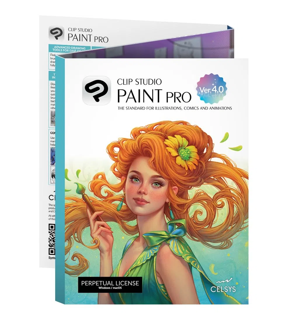 CLIP STUDIO PAINT PRO - Version 4 | Licence perpétuelle | pour Windows et macOS
