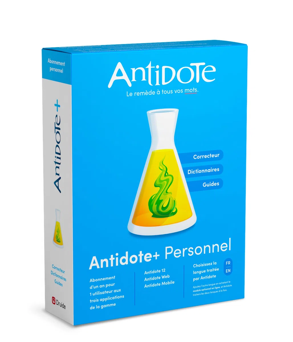 Antidote+ Personnel 12 + Web + Mobile Licence annuelle PC/Mac