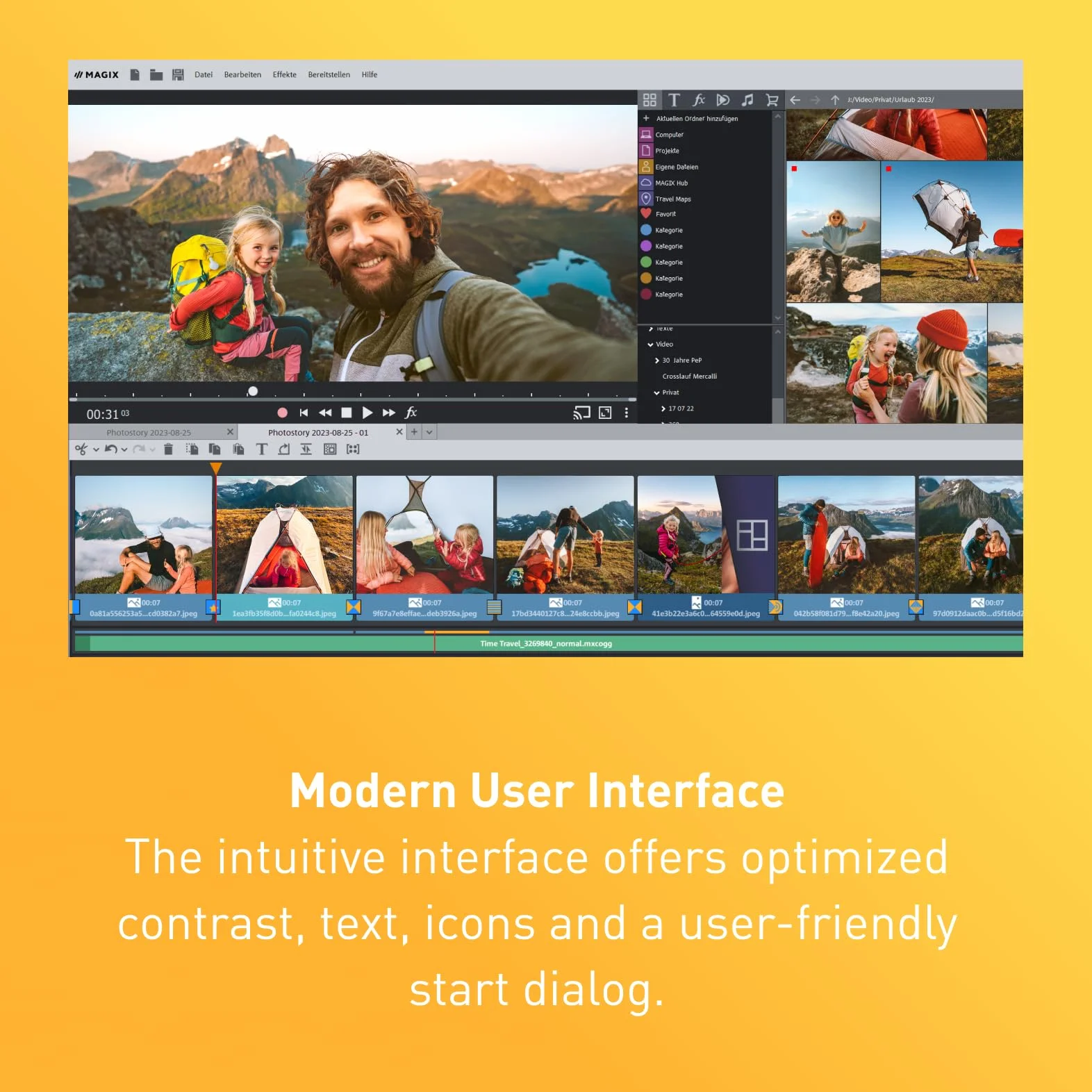 MAGIX Photostory Deluxe 2025 - Logiciel de retouche photo et vidéo pour Windows 10/11 PC | Licence complète 2 appareils