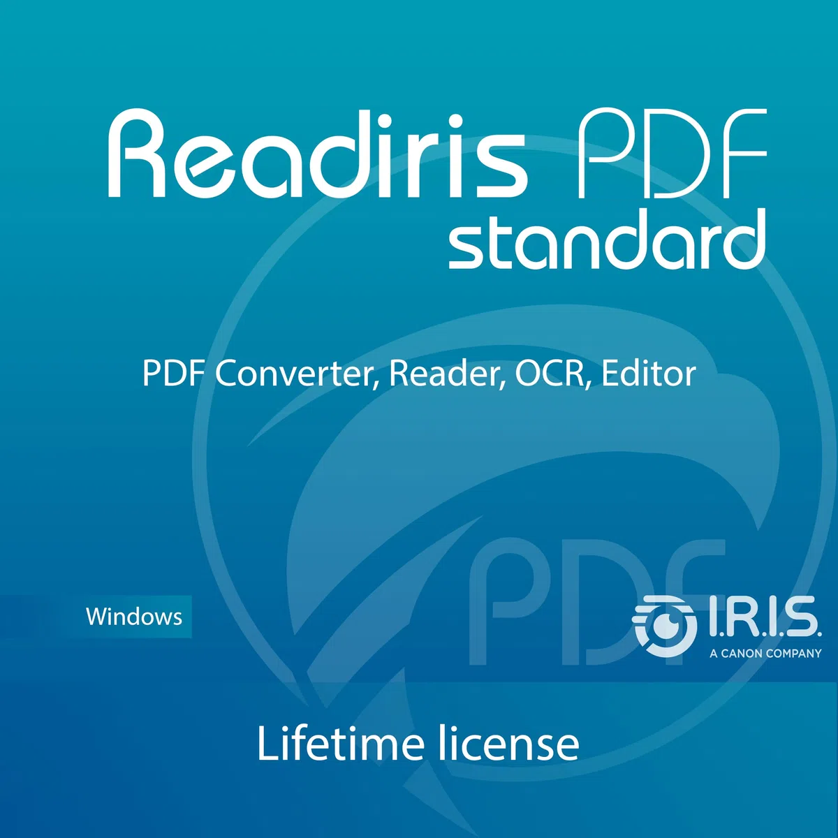 Readiris PDF Standard Éditeur logiciel PDF professionnel – Licence à vie – OCR, Modifier, Protéger, Annoter, Exporter vers Office 365, Signer PDF pour 1 PC Windows