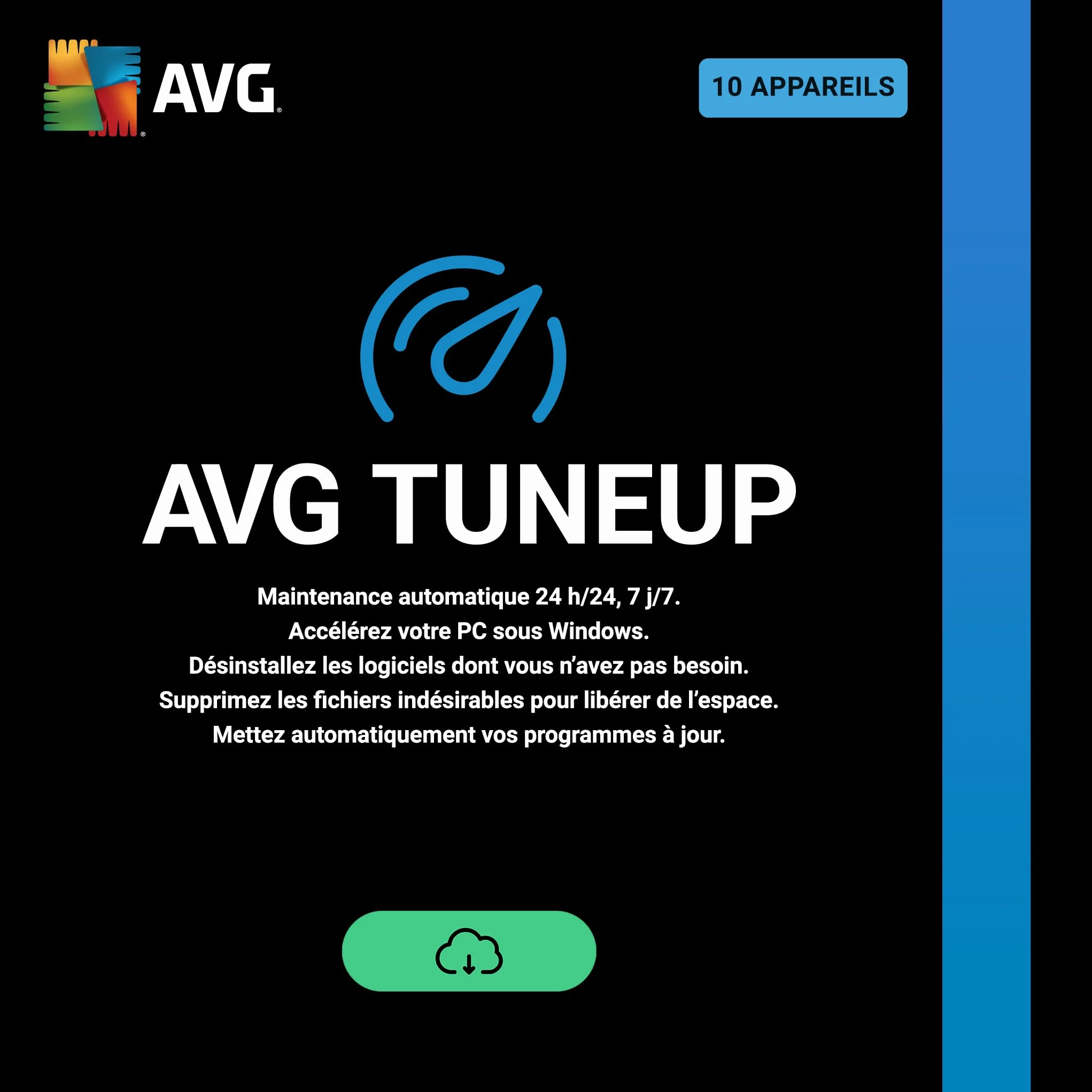 AVG TuneUp 2026 10 appareils 1 An Code d'activation