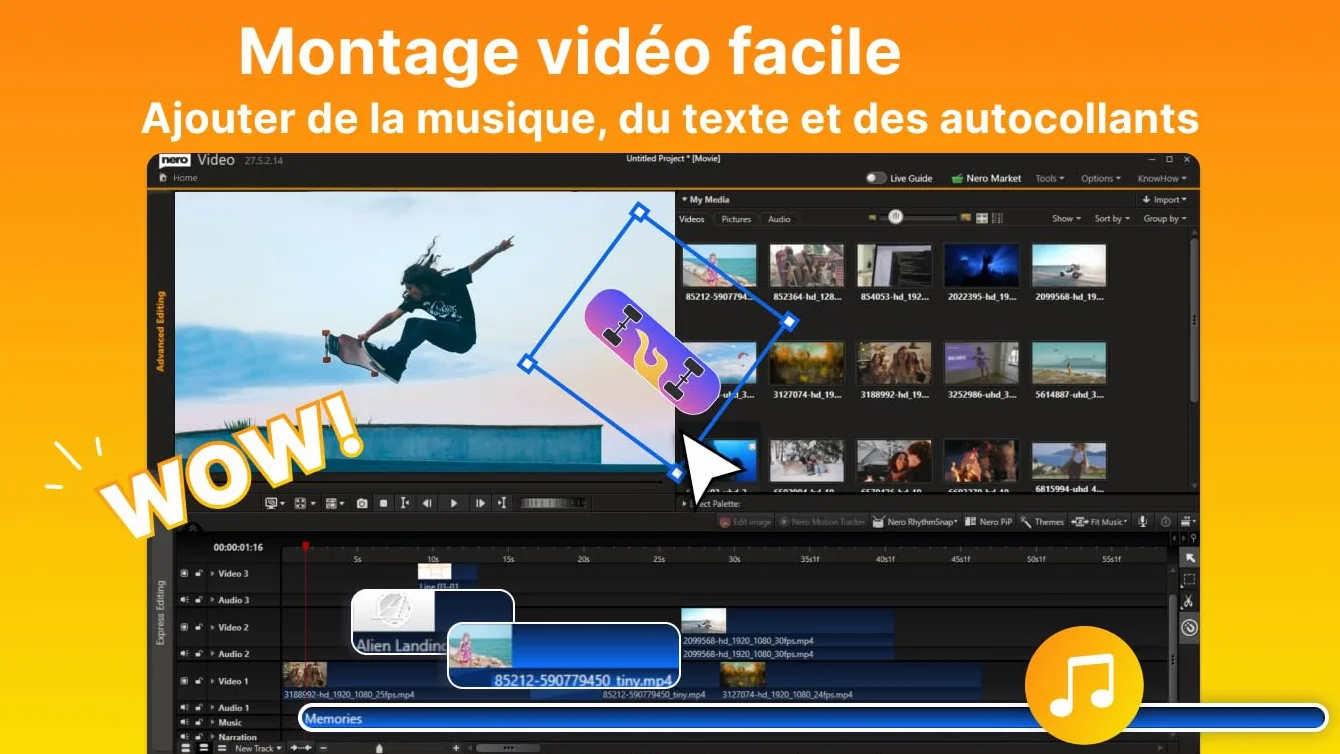 Nero Video 2026 Logiciel Montage Vidéo Facile avec 1000+ Effets, Fond Vert, Motion Tracking, Licence à Vie Windows 11/10/8/7