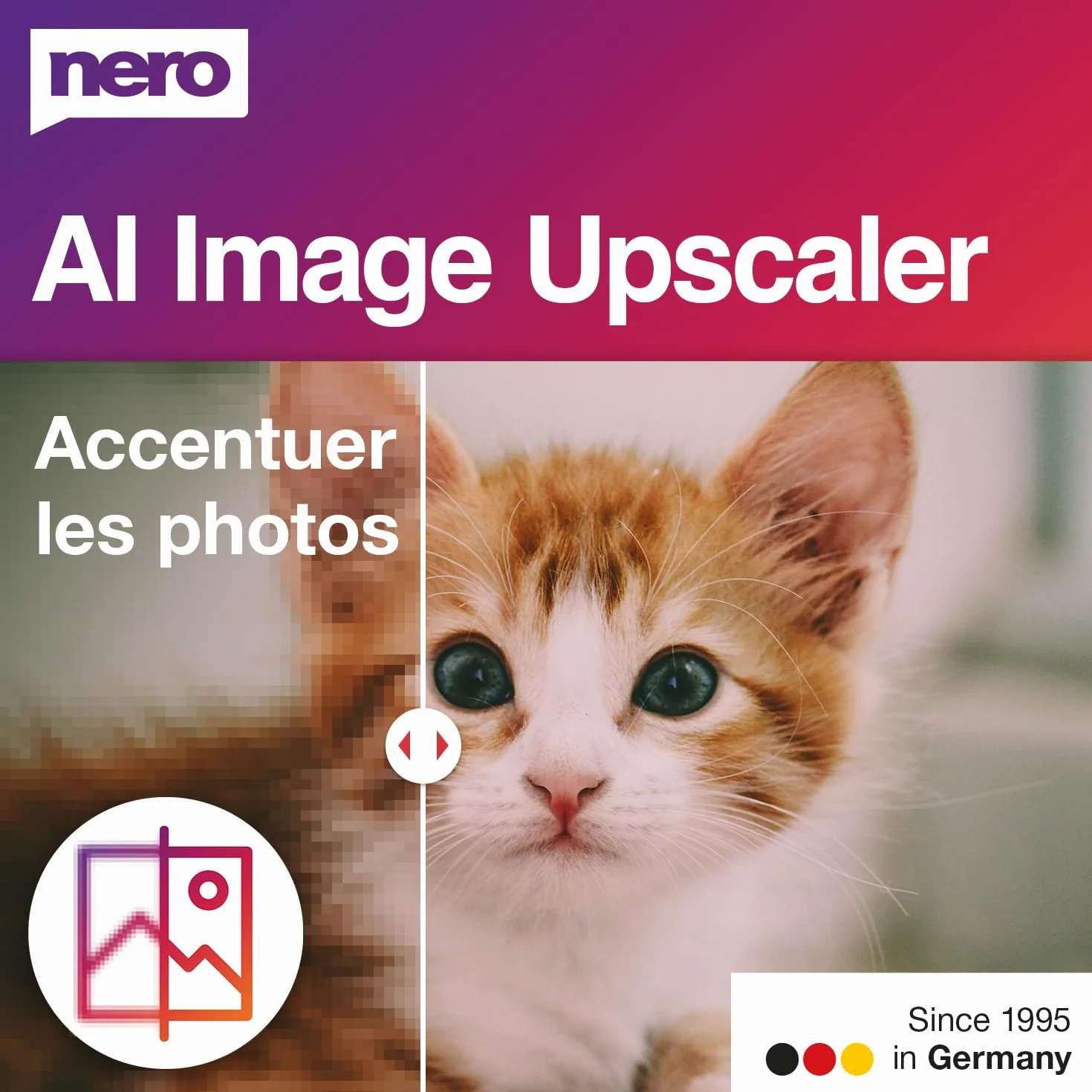 Nero AI Image Upscaler 365 | Améliorer Netteté des Photos | Intelligence Artificielle | 1 PC | Windows 11/10