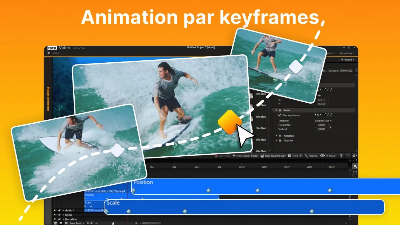Nero Video 2026 Logiciel Montage Vidéo Facile avec 1000+ Effets, Fond Vert, Motion Tracking, Licence à Vie Windows 11/10/8/7