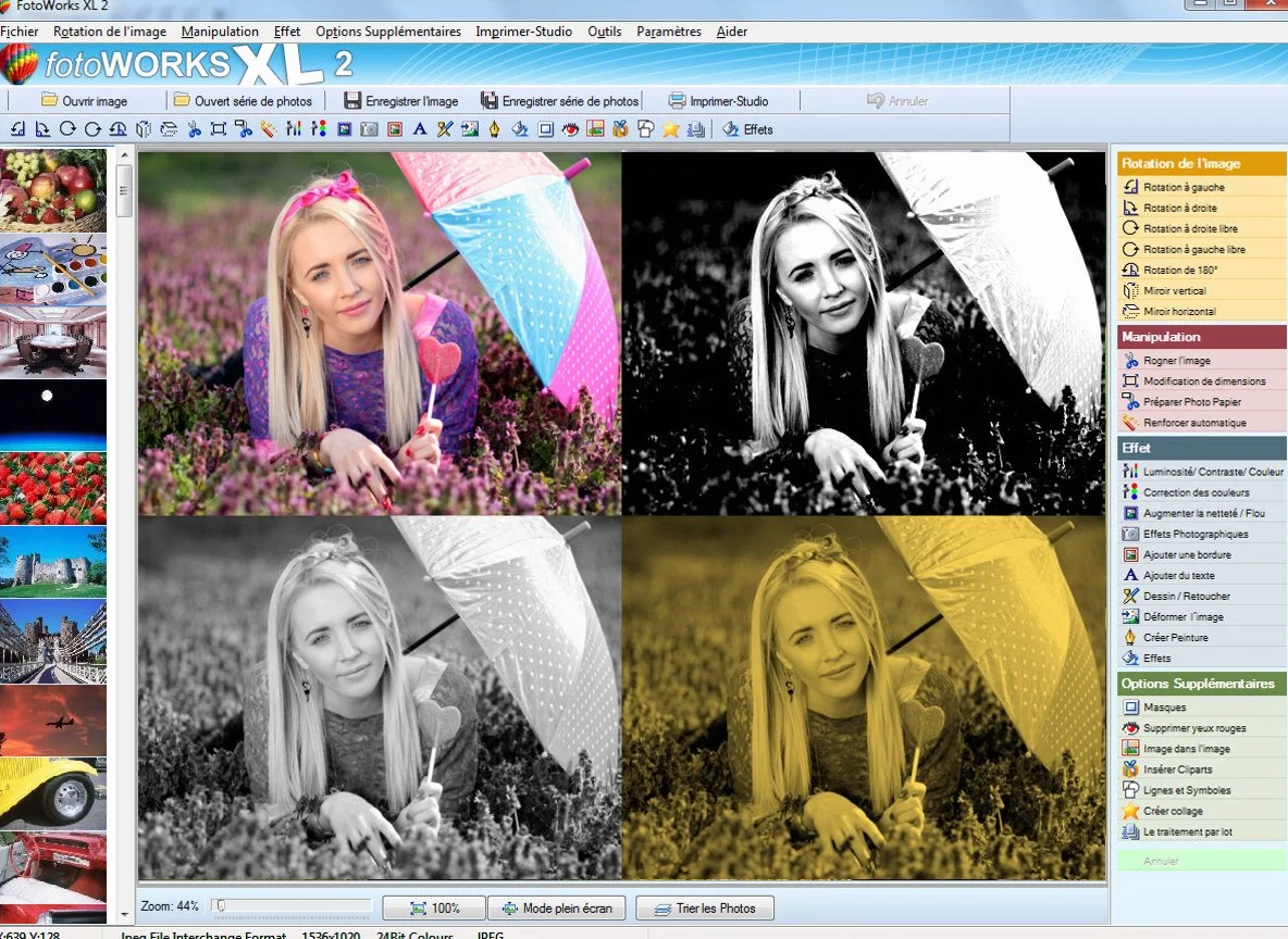 Logiciel photo retouche photo FotoWorks XL (2026) - Editeur photo facile à utiliser