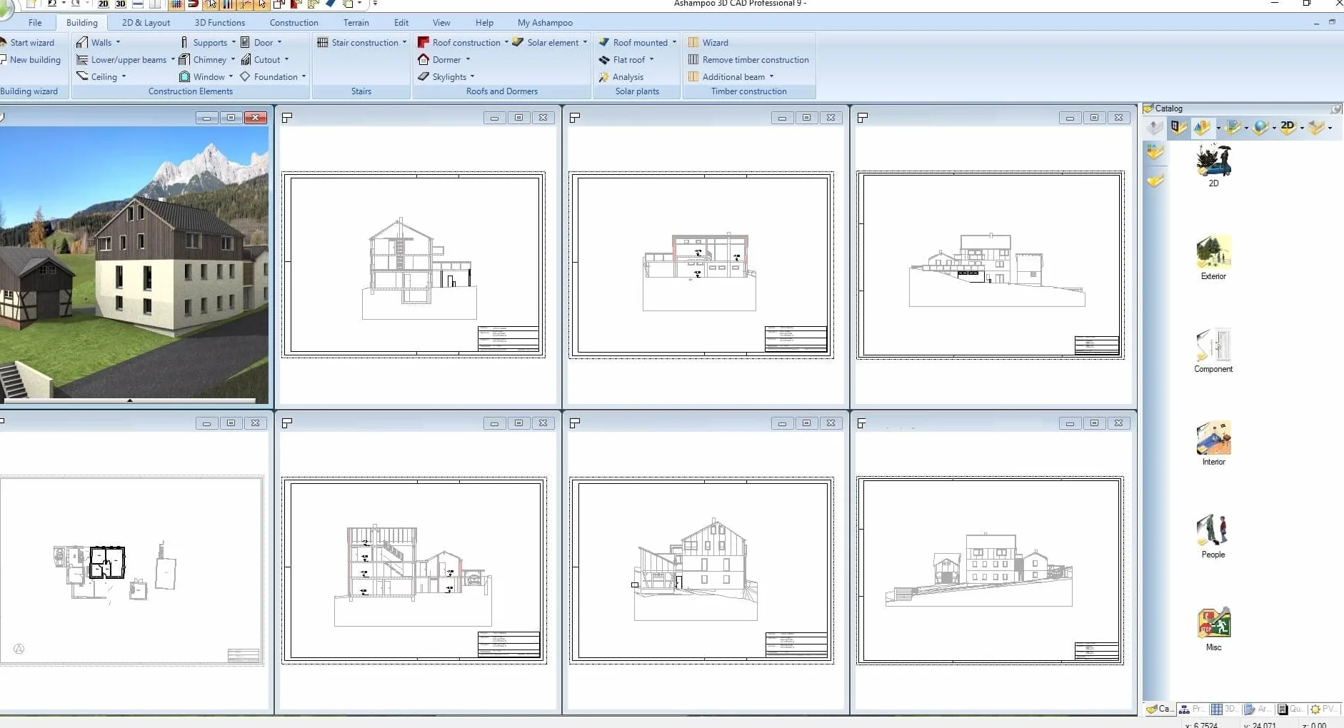 3D CAD 9 Professional Home Design & Construction Software for Windows 11, 10, 8.1, 7