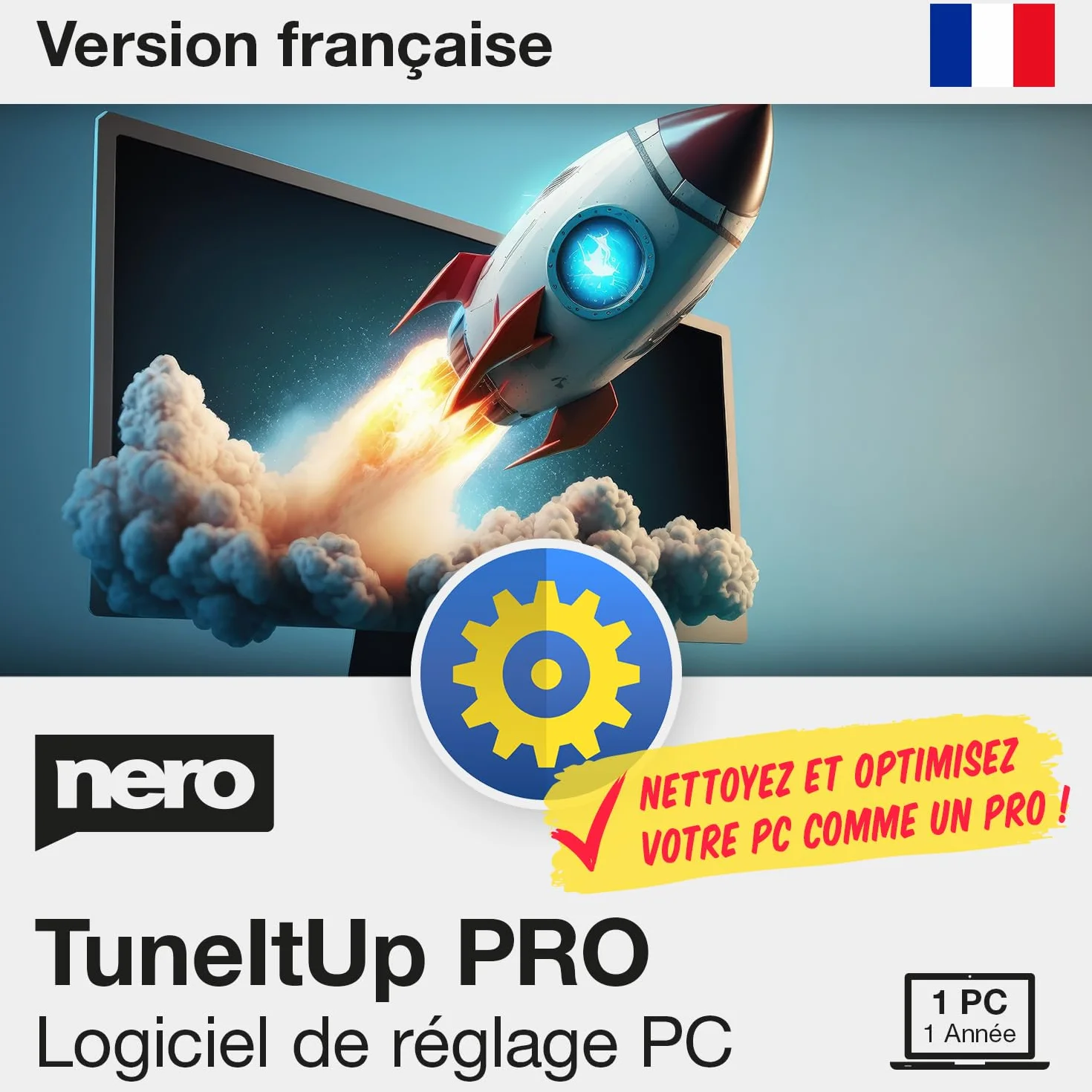 Nero TuneItUp PRO | Logiciel optimisation PC | Accélérer Windows | Licence annuelle | Windows 11/10/8/7 | 1 PC