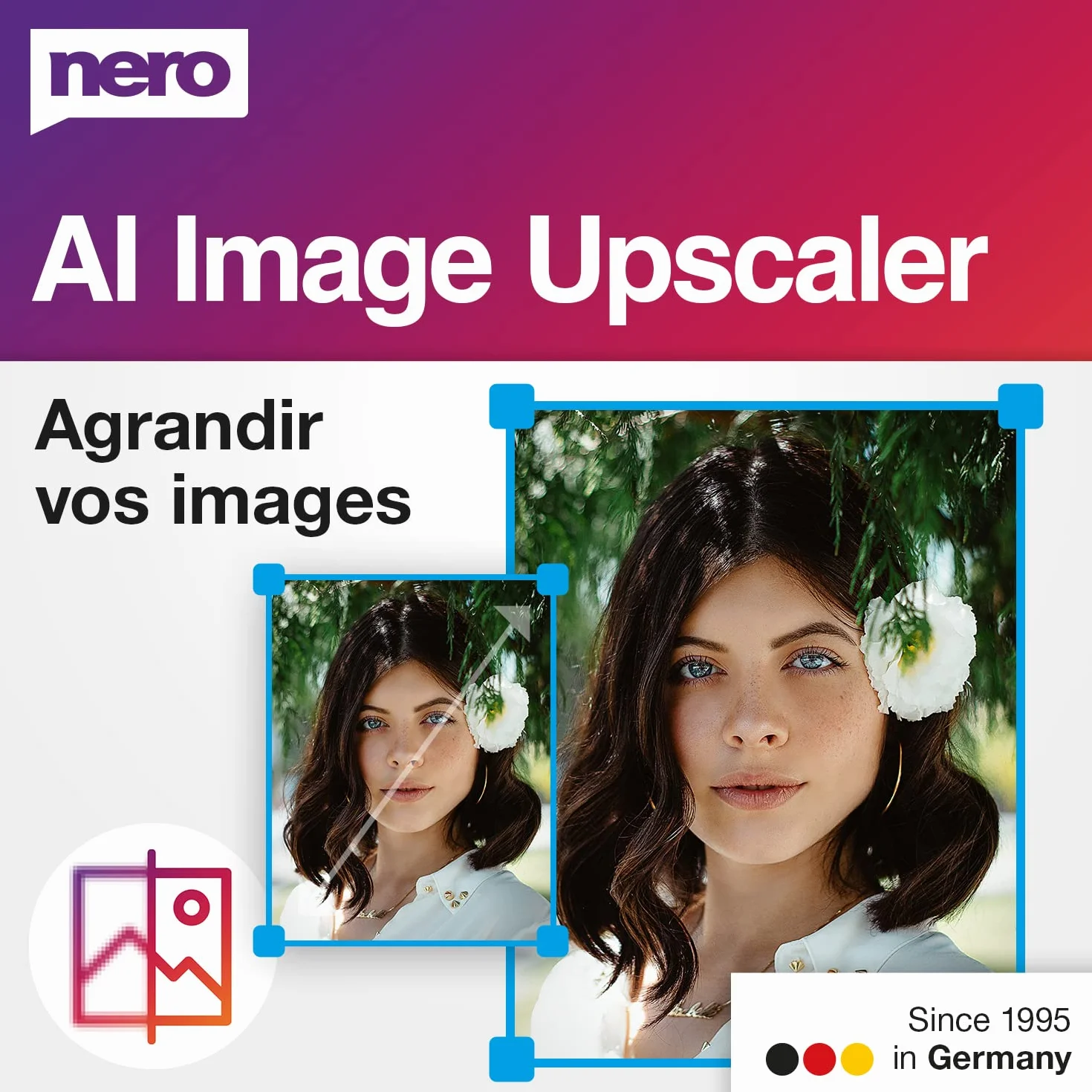 Nero AI Image Upscaler 365 | Agrandir Images jusqu’à 4K | Améliorer Qualité Photo | 1 PC | Windows 11/10