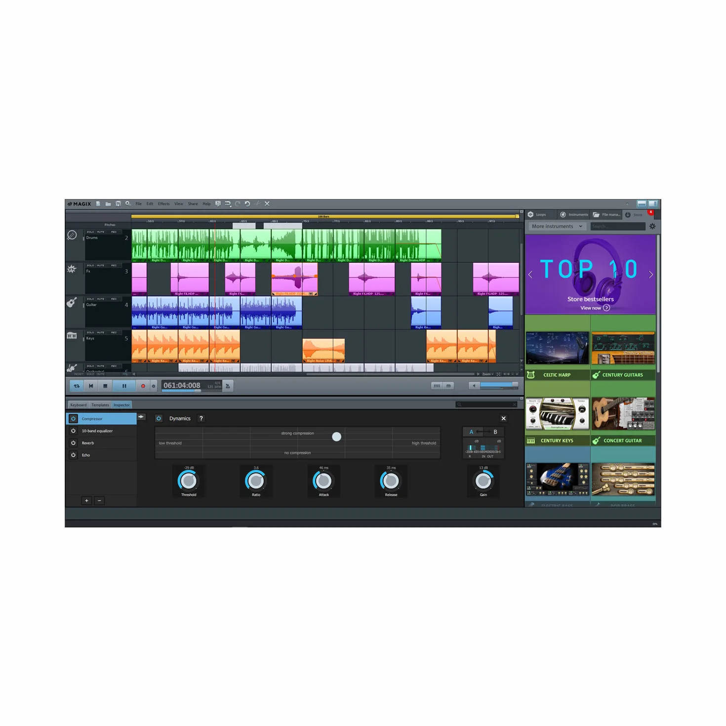 MAGIX Music Maker Plus Edition 2018 production enregistrement mixage musique Téléchargement
