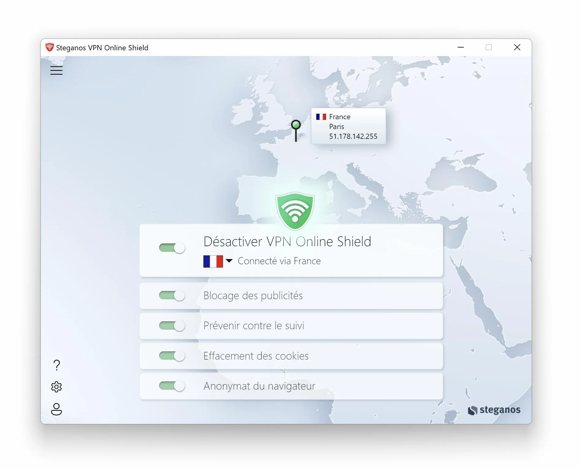 Steganos VPN Online Shield 1 rok 5 urządzeń Windows Mac