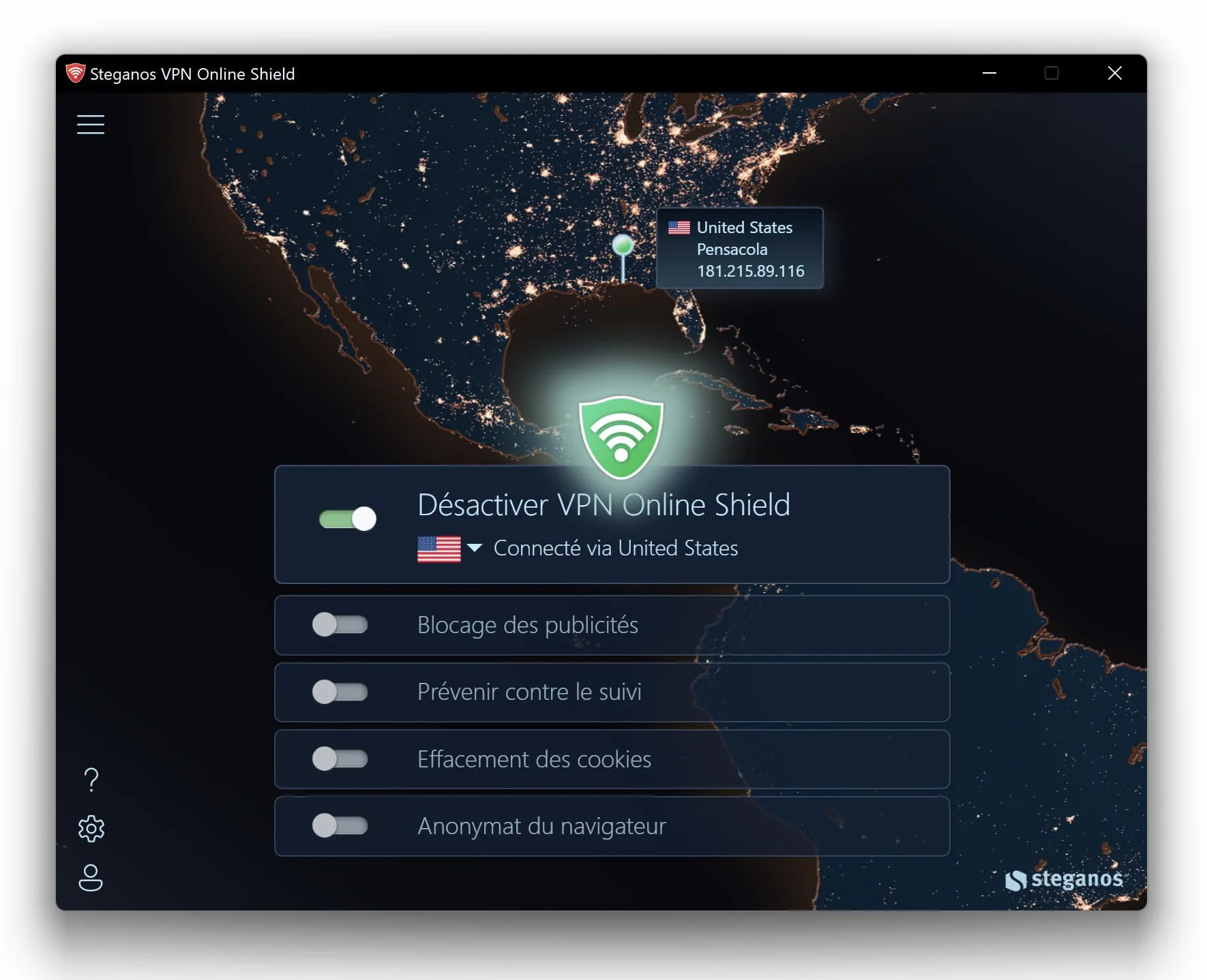 Steganos VPN Online Shield 1 rok 5 urządzeń Windows Mac